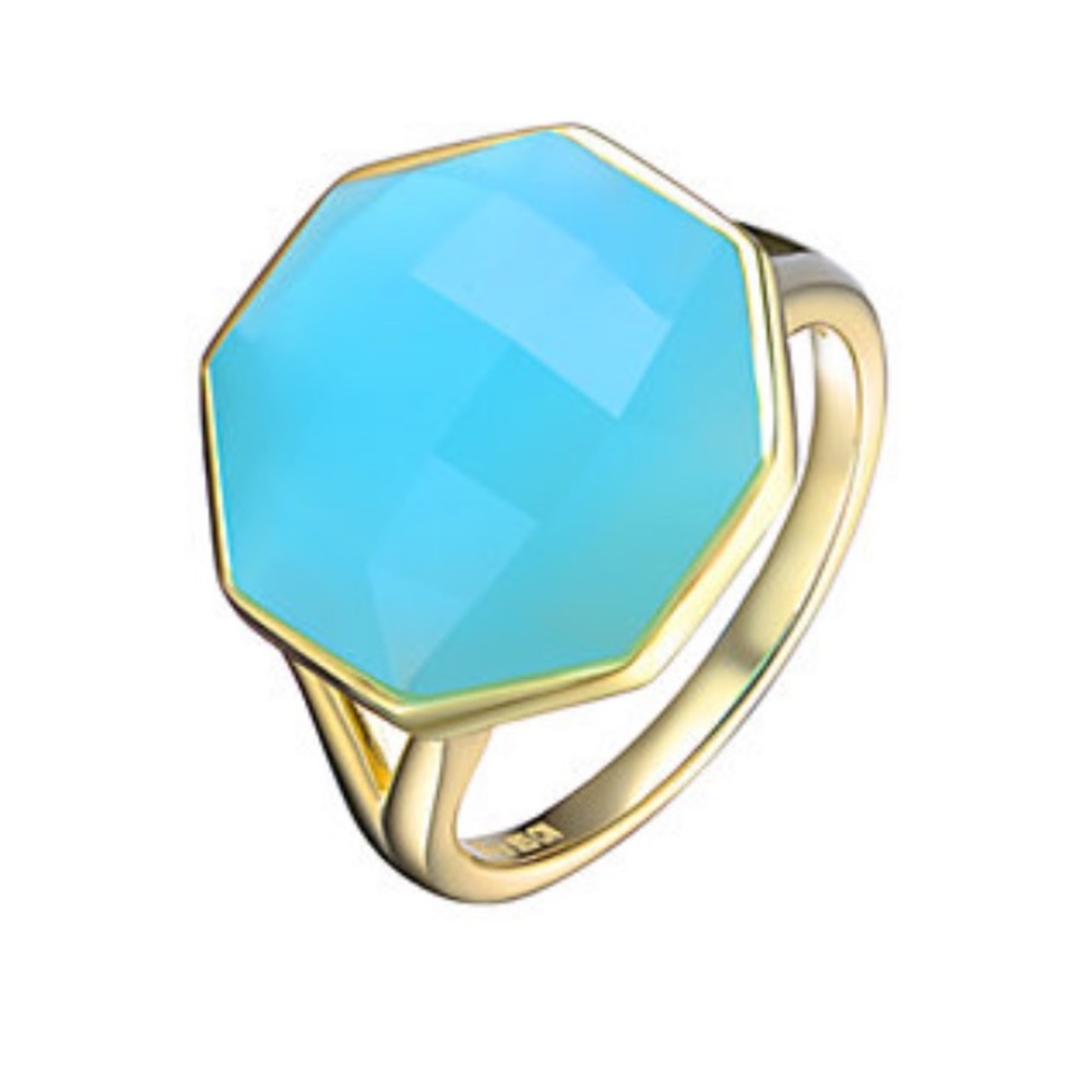 Like new! Genevive 14K Over Silver CZ Ring